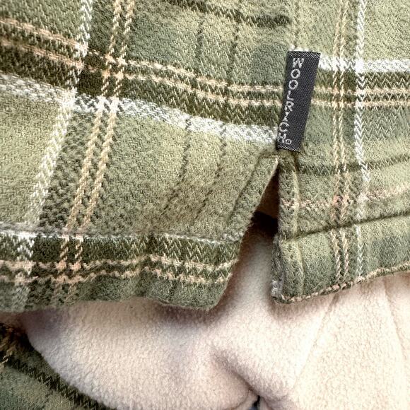 WOOLRICH Women Plaid Flannel Lined Jacket Outdoor Camping Cozy Thyme size Medium - Picture 6 of 7